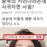 중국 네티즌들이 '카리나 닮은꼴'이라고 난리난 그 여자 7