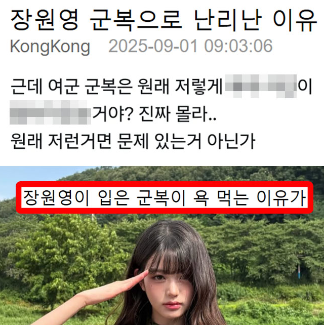 아이브 장원영, 군복 입자 반응 폭발한 이유 1