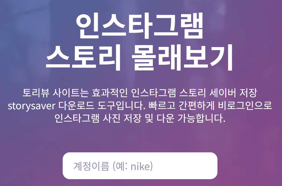 토리뷰 사용법 인스타그램 몰래보기 염탐사이트 비공개 열람하는법 1