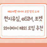 현지유심 eSIM 포켓와이파이 해외 데이터 로밍 추천 장단점 해외여행 로밍서비스 9
