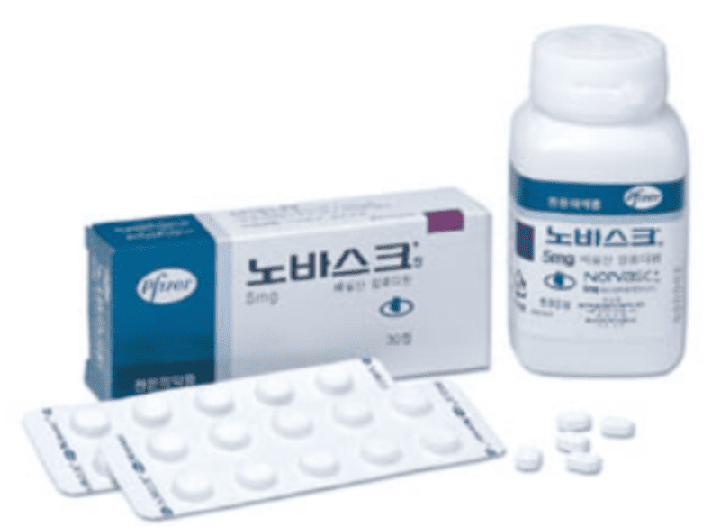 노바스크정 5mg 특징 효능 복용법 후기 부작용 고혈압 협심증 치료제 2