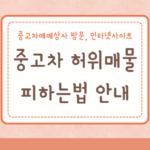 중고차 허위매물 피하는법 허위매물 거르는 방법 매매상사 방문 인터넷사이트 4